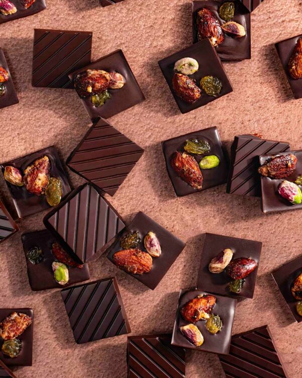 Petits mendiants chocolat noir