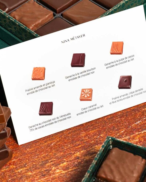 Coffret 12 chocolats noirs et lait – Image 4