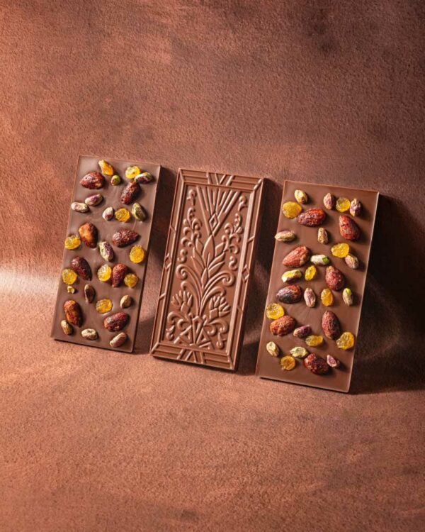 Tablette mendiant chocolat lait 38%